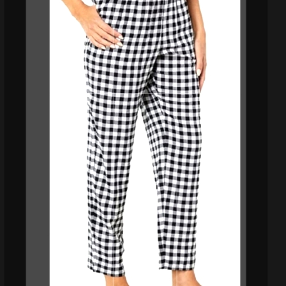 Michael Kors Pull On Gingham Pants